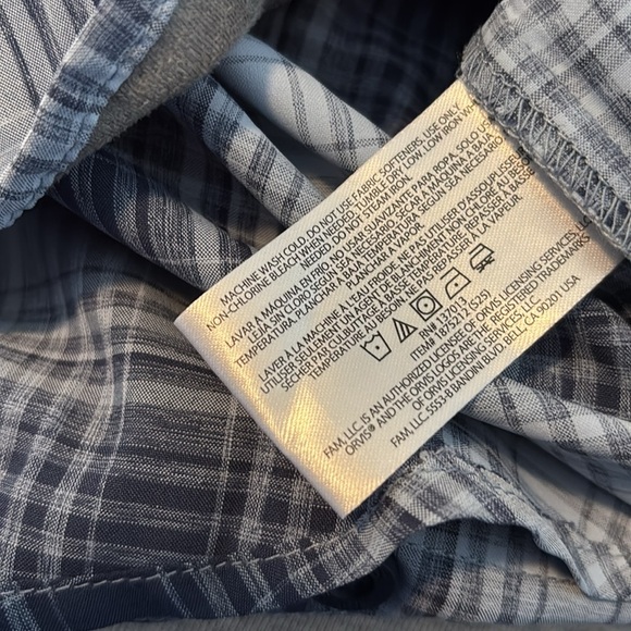 Orvis men’s blue plaid short sleeve button down shirt size large - Picture 8 of 8